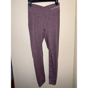 P·CHEE BUM Red-ish Heathered V-Waist Scrunch-Butt Leggings | Size Large